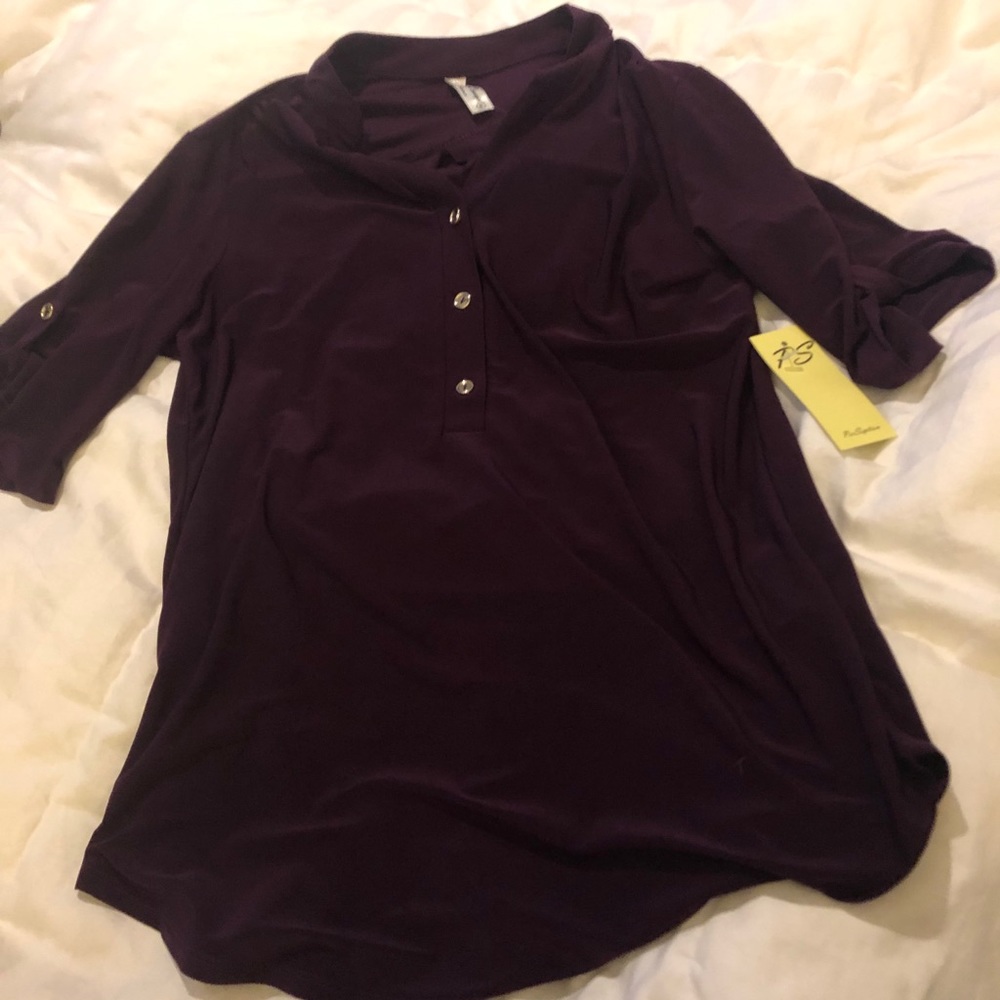 PerSeption Plum 1/2 sleeve top
